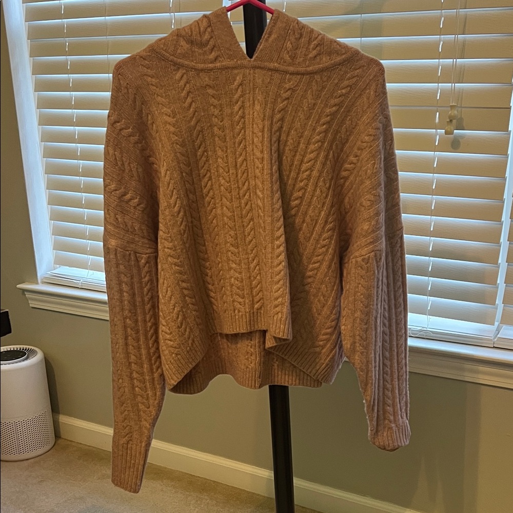 Cable Knit blush pink crop sweater